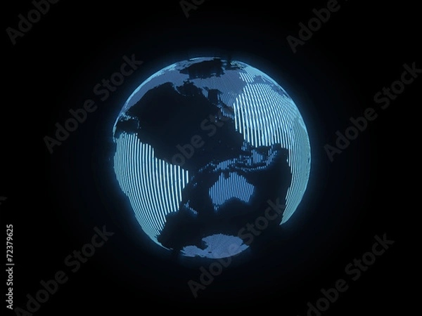 Obraz The hologram of the earth