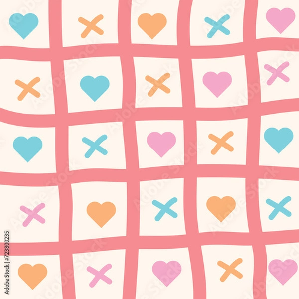 Obraz Vector seamless love pattern design