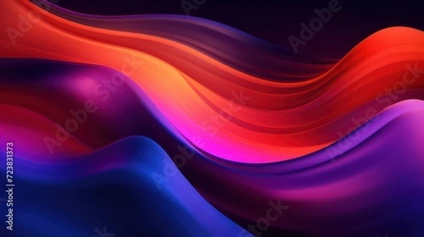 Fototapeta abstract background with colorful waves