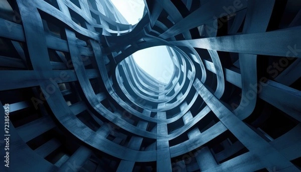 Obraz Abstract 3d futuristic building background 