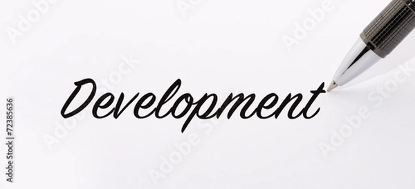 Fototapeta Pen write development word on paper.