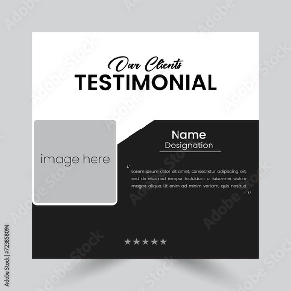 Fototapeta Client Testimonial Design