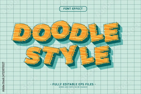 Obraz hand-drawn doodle style text effect