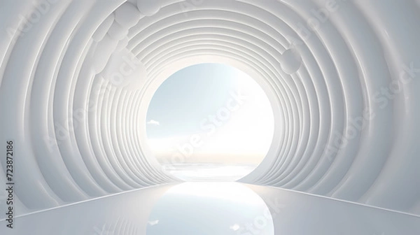 Obraz Empty room with neon space for design