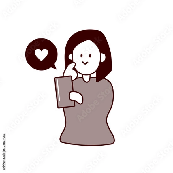 Obraz お気に入りをみつける女性	