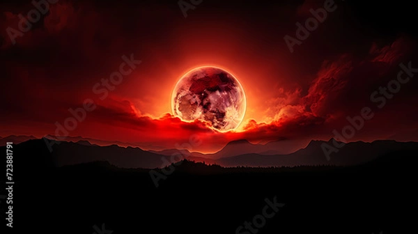 Fototapeta Space galaxy background, 3D illustration of nebulae in the universe