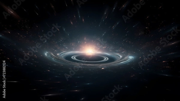 Fototapeta Space galaxy background, 3D illustration of nebulae in the universe