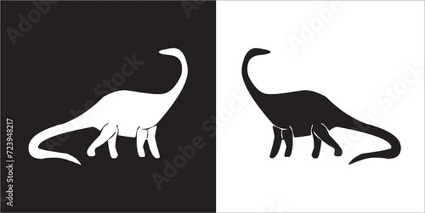 Fototapeta Illustration vector graphics of dinosaur icon