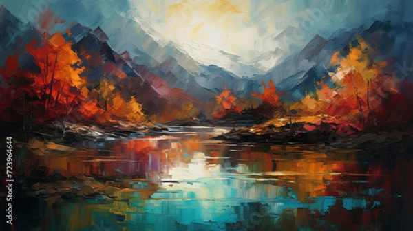 Fototapeta abstract background with watercolor