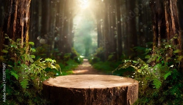 Fototapeta 幻想的な森の台座