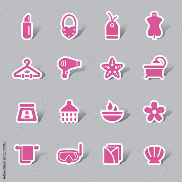 Fototapeta Beauty and Cosmetic Color Icon Label