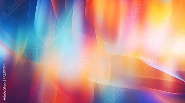 Fototapeta Colorful multicolored defocused abstract moving background with copy space