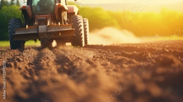 Fototapeta The tractor's intuitive controls and user-friendly interface make it easy for operators of all skill levels to operate