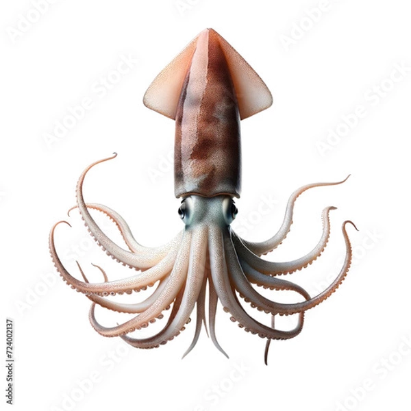 Obraz squid - white background