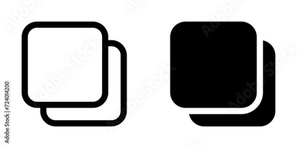Fototapeta Editable vector copy duplicate layer icon. Part of a big icon set family. Perfect for web and app interfaces, presentations, infographics, etc