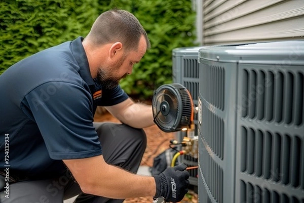 Obraz HVAC Technician Working
