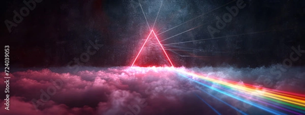 Fototapeta Spectral Melodies: A Mesmerizing Pink Floyd Performance at Dusk