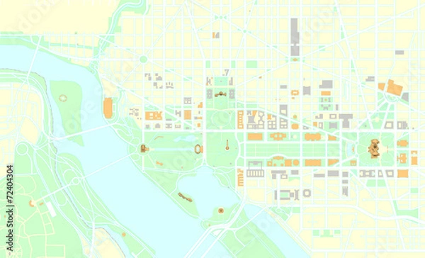 Obraz Mapa Waszyngtonu