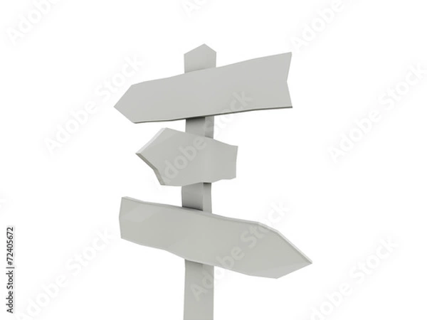 Fototapeta Road directory rendered on white
