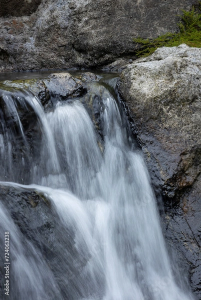 Fototapeta Waterfall. Rocks. Nature. Running water. At Auckland Zoo New  Zealand