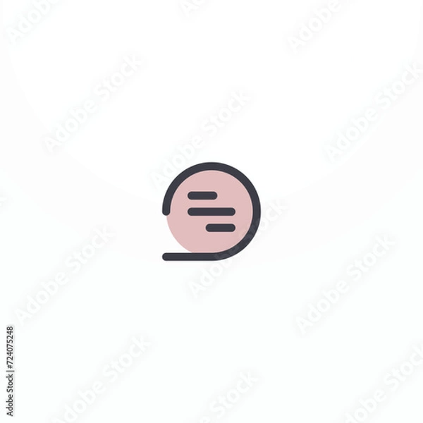 Fototapeta Outline chat icon on white