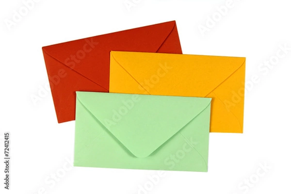 Obraz colorful envelopes on white background