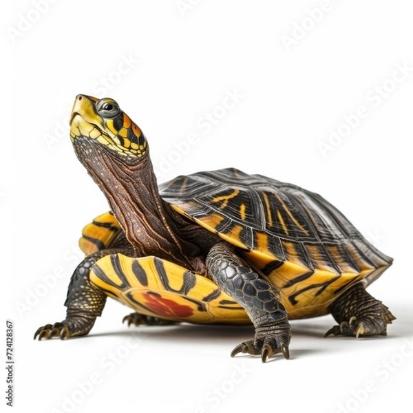 Fototapeta turtle isolated on white background