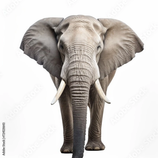 Fototapeta elephant isolated on white