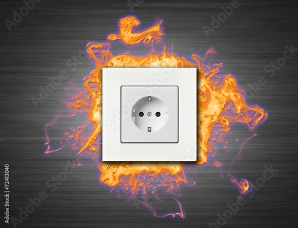 Fototapeta fire electrical connector