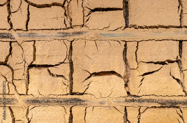 Obraz Parede de barro e madeira