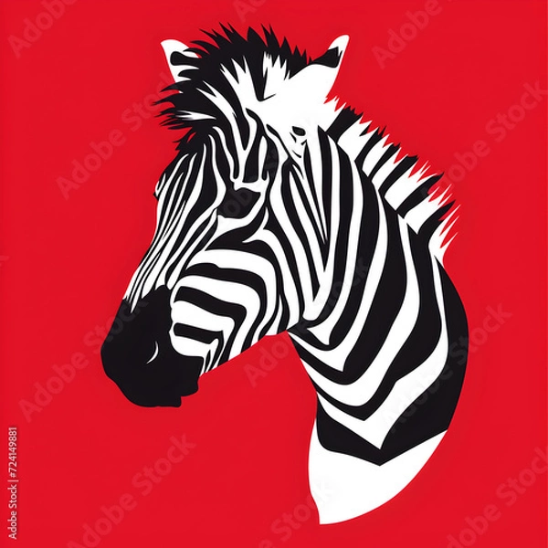 Fototapeta zebra illustration logo