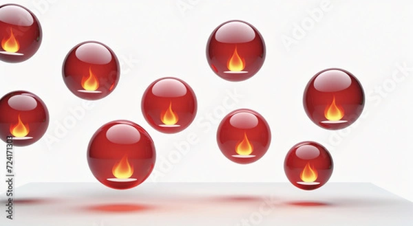 Fototapeta balls on white