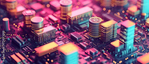 Obraz Fintech concept banner