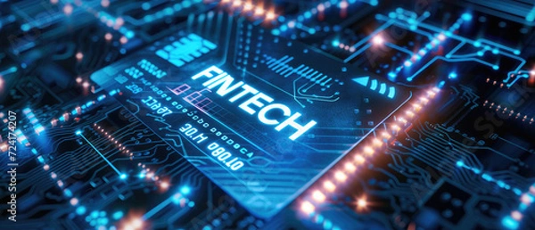 Obraz Fintech concept banner