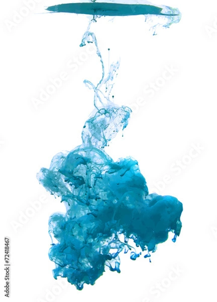 Obraz Blue cloud of ink