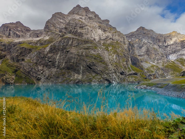 Obraz Limmerenstausee im Kanton Glarus