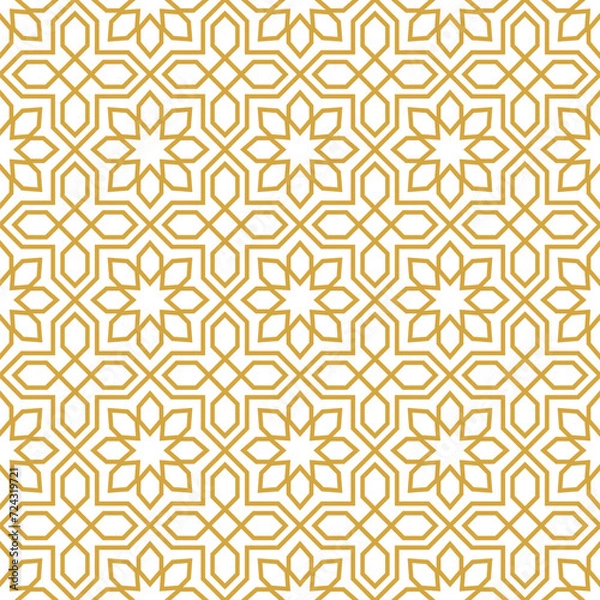 Obraz Gold Line Islamic Seamless Pattern
