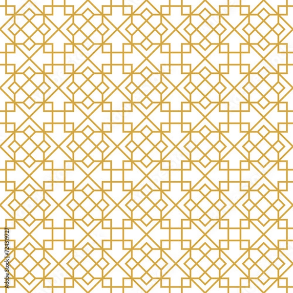 Obraz Gold Line Islamic Seamless Pattern