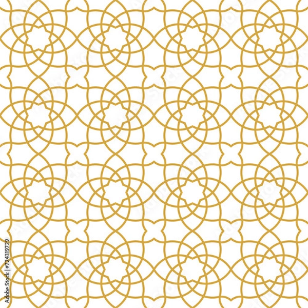 Obraz Gold Line Islamic Seamless Pattern