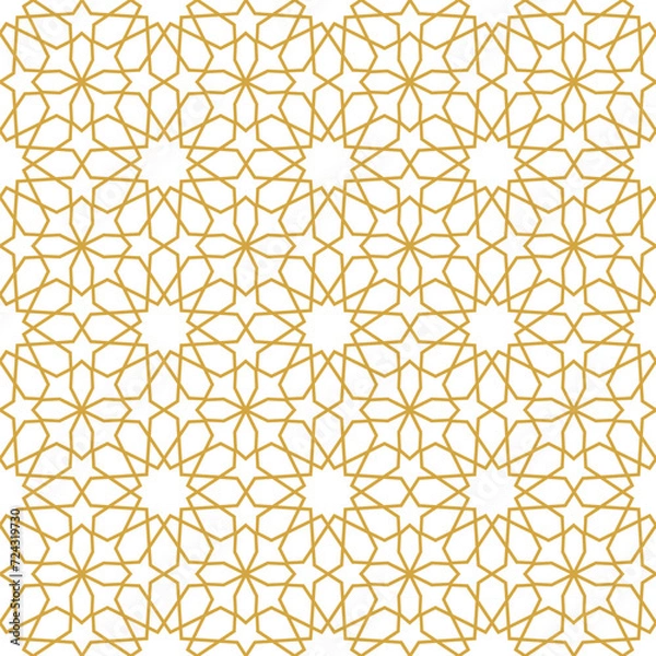 Obraz Gold Line Islamic Seamless Pattern