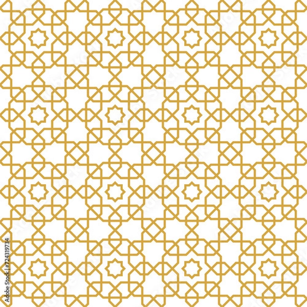 Obraz Gold Line Islamic Seamless Pattern