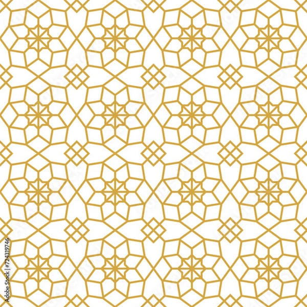Obraz Gold Line Islamic Seamless Pattern