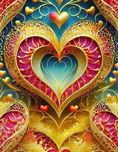 Obraz background with hearts