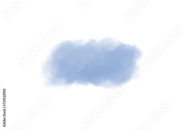 Fototapeta 青色の水彩滲み素材