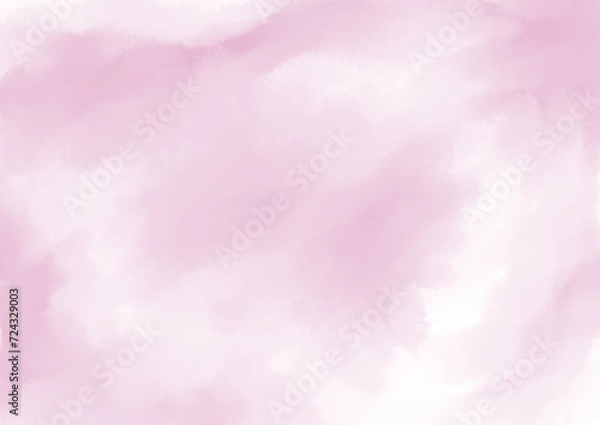 Fototapeta ピンクの水彩滲みテクスチャーイラスト