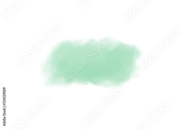 Obraz 緑色の水彩滲み素材