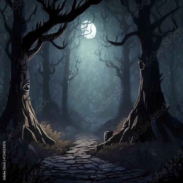 Obraz scary halloween background