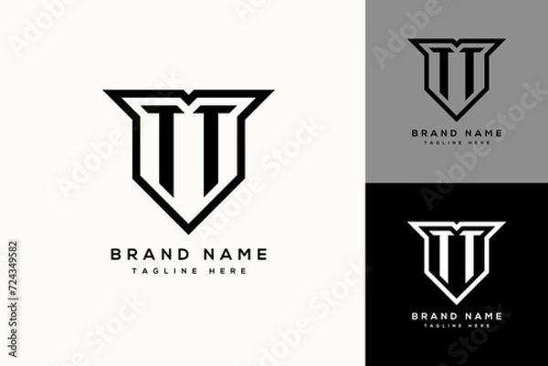 Obraz TT Monogram Initials Two Letter Creative Modern Logo Design Template for Your Business or Company