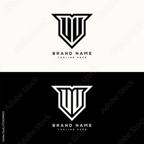 Obraz UU Monogram Initials Two Letter Creative Modern Logo Design Template for Your Business or Company
