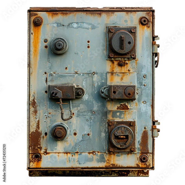 Fototapeta Junction box, isolated PNG object
